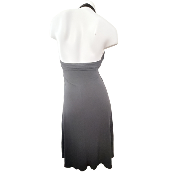 Spenser Jeremy Vintage 90s Beaded Halter cocktail dress backless - Picture 3 of 8